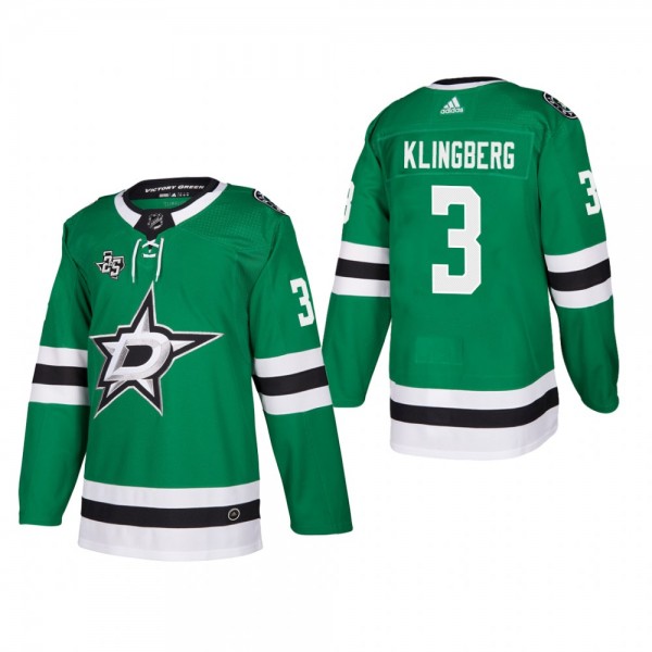 Men's Dallas Stars John Klingberg #3 Home Green Authentic Player Cheap Jersey