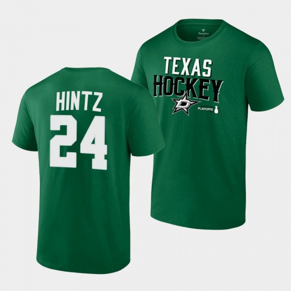 Roope Hintz Dallas Stars 2022 Stanley Cup Playoffs Hockey Green T-Shirt