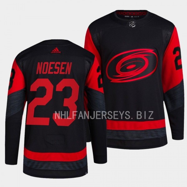 Stefan Noesen Carolina Hurricanes 2023 NHL Stadium Series Black #23 Primegreen Authentic Jersey Men's