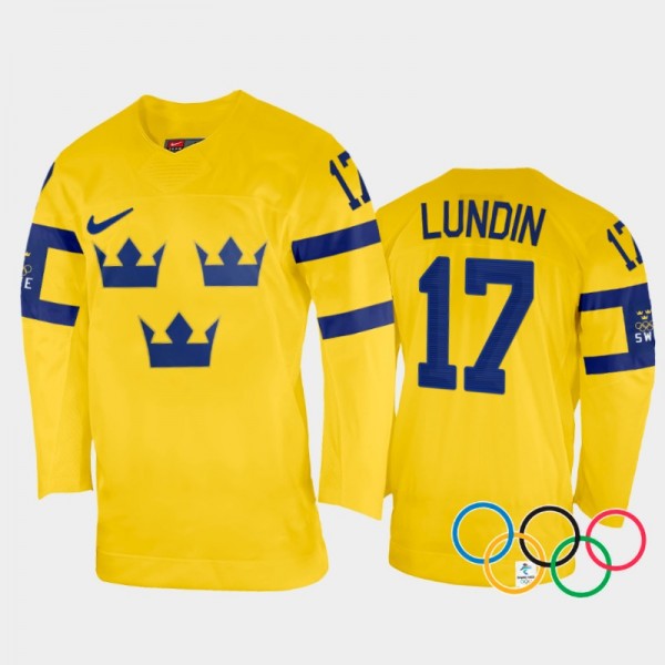 Sofie Lundin Sweden Women's Hockey Yellow Home Jer...