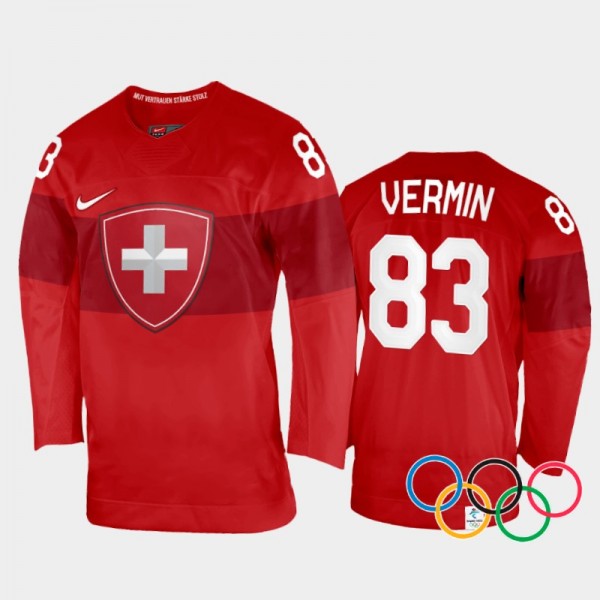 Switzerland Hockey Joel Vermin 2022 Winter Olympic...
