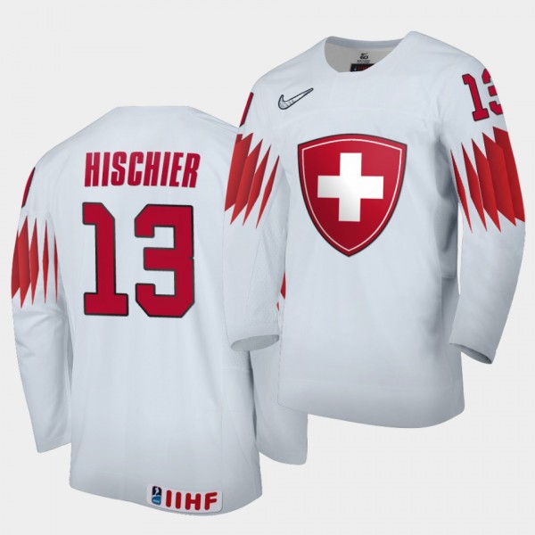 Nico Hischier Switzerland 2020 IIHF World Championship #13 Home White Jersey