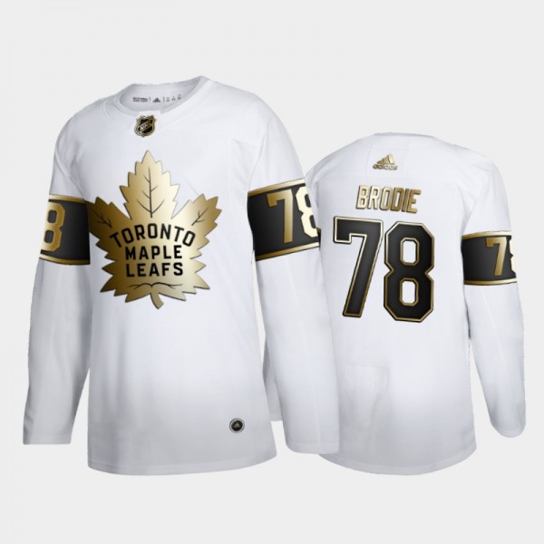 Toronto Maple Leafs T. J. Brodie #78 Authentic Player Golden Edition White Jersey