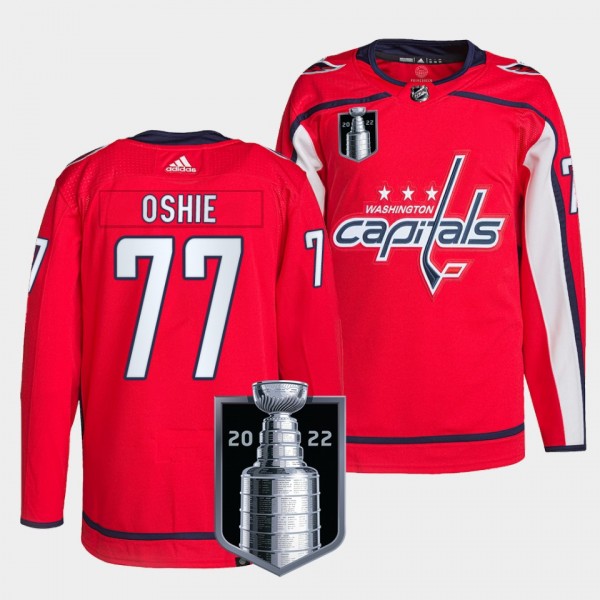 T.J. Oshie #77 Washington Capitals Red 2022 Stanle...