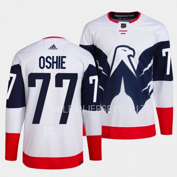 2023 NHL Stadium Series Washington Capitals T.J. Oshie #77 White Primegreen Authentic Jersey