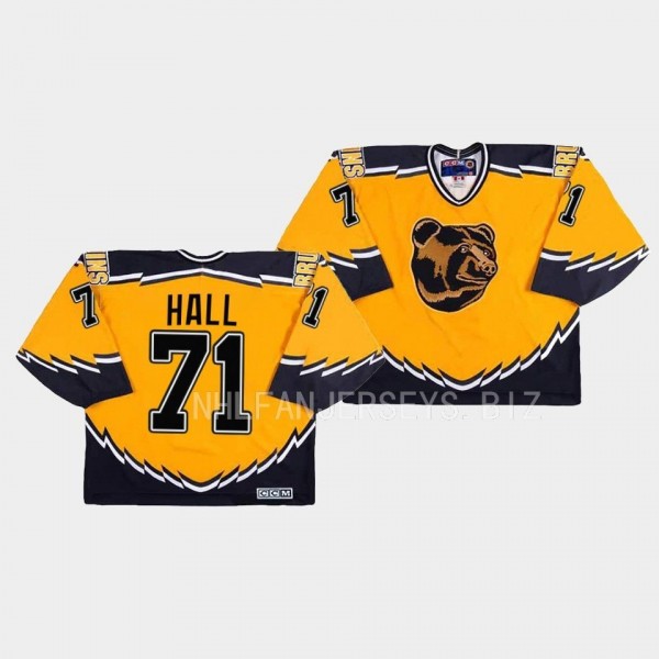 Taylor Hall Boston Bruins Throwback Gold #71 Jerse...