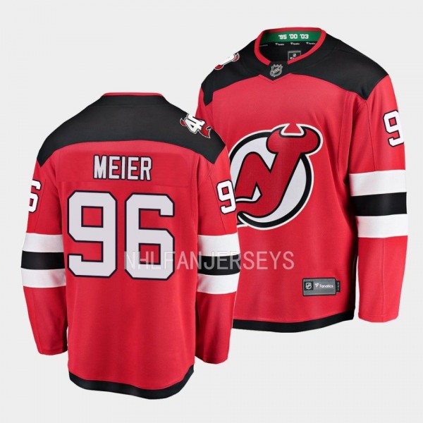 New Jersey Devils Timo Meier Home Red Breakaway Pl...