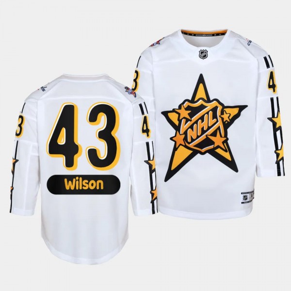 Tom Wilson Washington Capitals Youth Jersey 2024 NHL All-Star Game White Premier Jersey