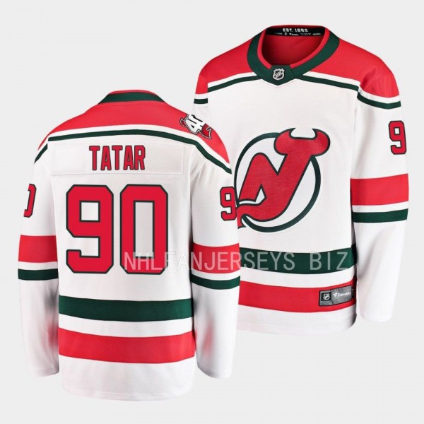 New Jersey Devils Tomas Tatar 2022-23 Heritage White Premier Breakaway Player Jersey Men's