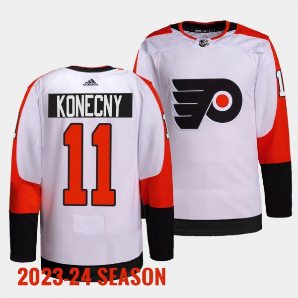 Travis Konecny Philadelphia Flyers 2023-24 Away White #11 Primegreen Authentic Pro Jersey Men's