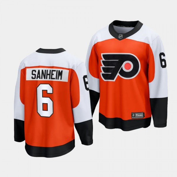 Philadelphia Flyers Travis Sanheim 2023-24 Home Burnt Orange Premier Breakaway Player Jersey Men's