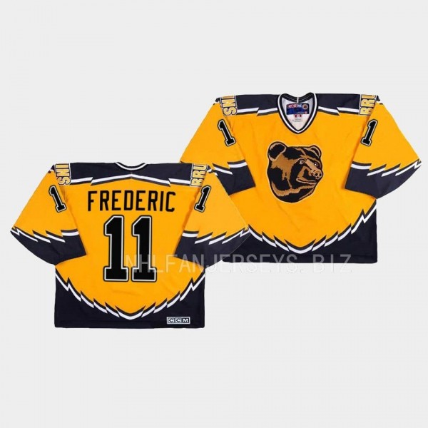 Trent Frederic Boston Bruins Throwback Gold #11 Jersey Replica