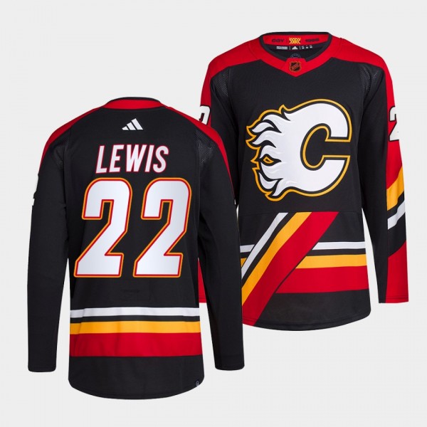 Trevor Lewis Calgary Flames 2022 Reverse Retro 2.0 Black #22 Authentic Primegreen Jersey Men's
