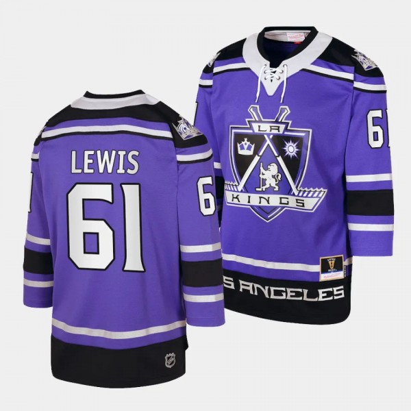 Trevor Lewis Los Angeles Kings 2002 Blue Line Player Purple #61 Jersey