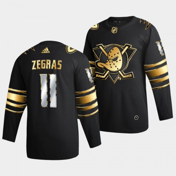 Trevor Zegras Anaheim Ducks Golden Edition #11 Bla...