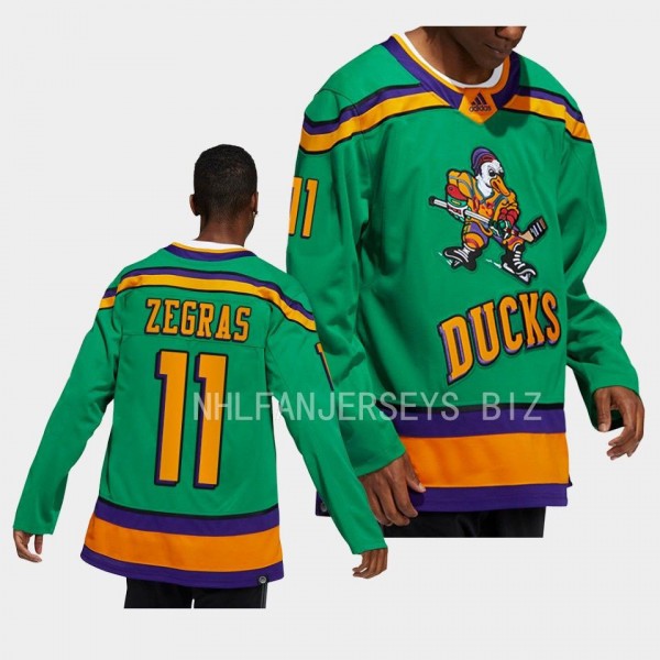 Mighty Ducks Trevor Zegras Anaheim Ducks Green #11...