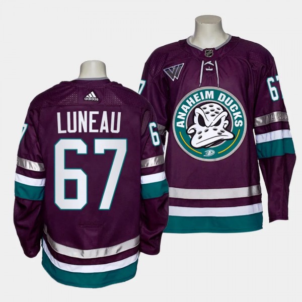Tristan Luneau #67 Anaheim Ducks Alternate Navy Je...