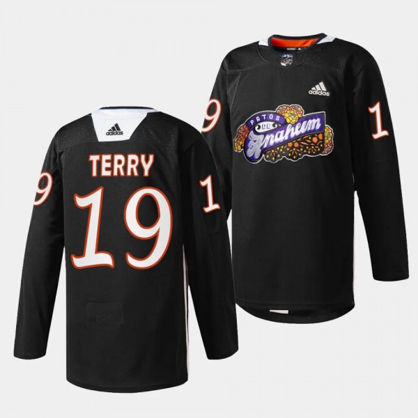 2023 Dia de Muertos Troy Terry Anaheim Ducks Black...