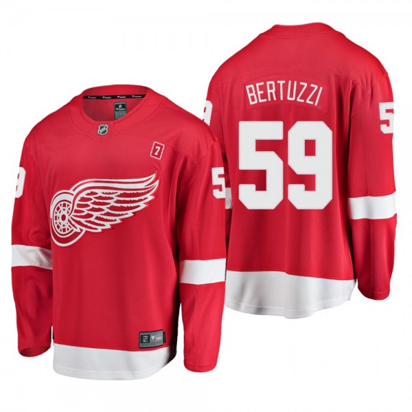 Men's Tyler Bertuzzi #59 Detroit Red Wings Home Re...