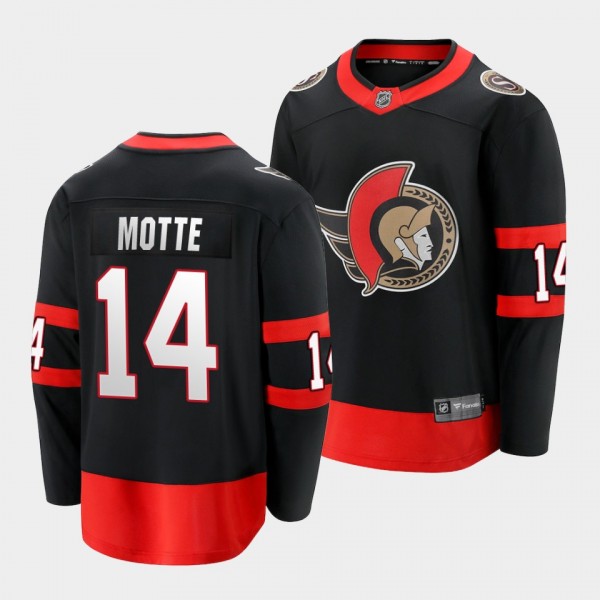 Ottawa Senators Home Tyler Motte #14 Black Jersey ...