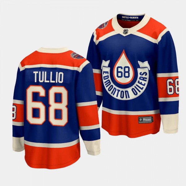 Tyler Tullio Edmonton Oilers 2023 NHL Heritage Cla...