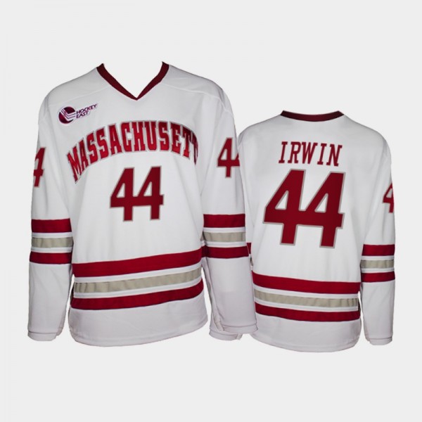 UMass Minutemen Matt Irwin #44 College Hockey Whit...