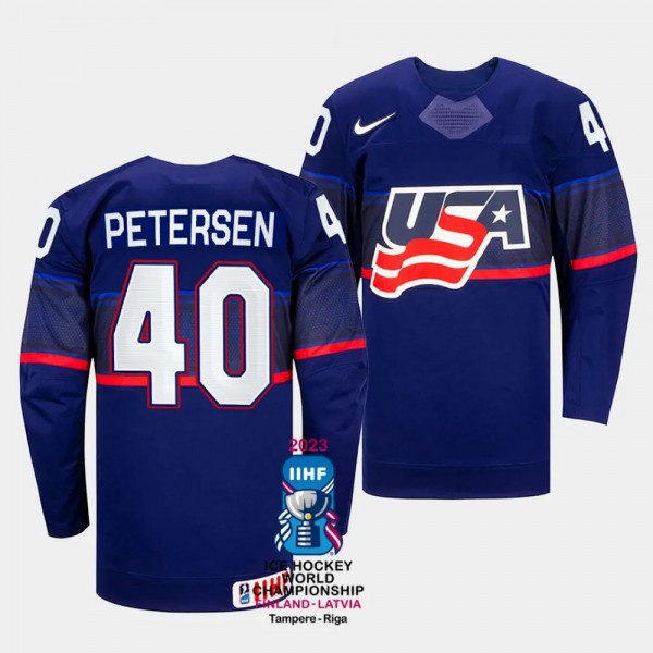 Cal Petersen 2023 IIHF World Championship USA #40 ...