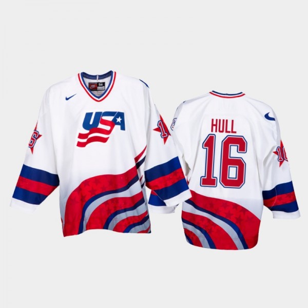 USA Hockey Brett Hull 1996 World Cup White Classic...