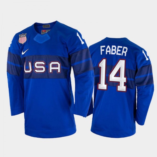 USA Hockey Brock Faber 2022 Winter Olympics Royal ...