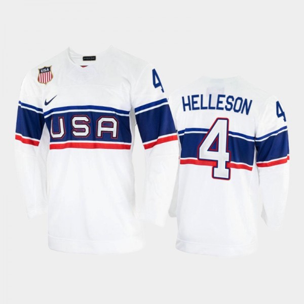 Drew Helleson USA Hockey White Jersey 2022 Winter ...