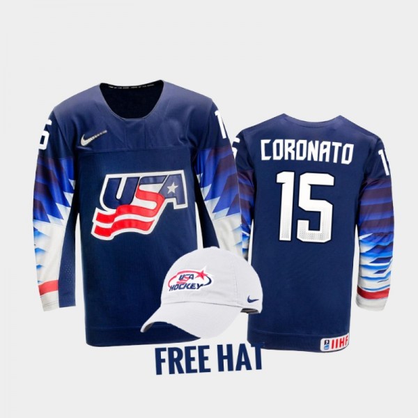 USA Hockey Matt Coronato 2022 IIHF World Junior Ch...