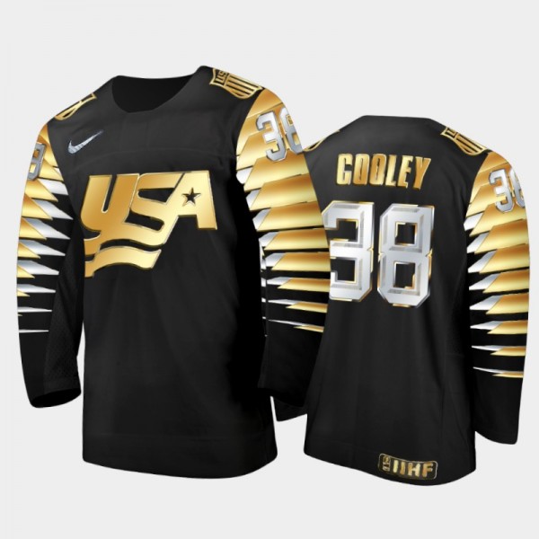 USA Hockey U18 Logan Cooley Golden Edition Black 2...