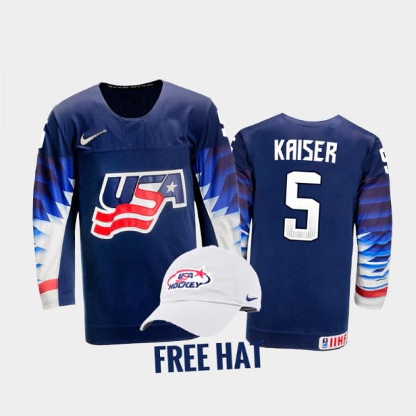 USA Hockey Wyatt Kaiser 2022 IIHF World Junior Cha...