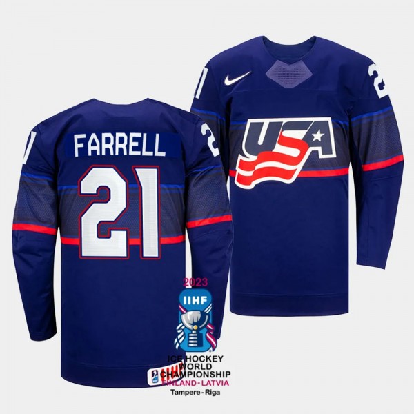 Sean Farrell 2023 IIHF World Championship USA #21 ...