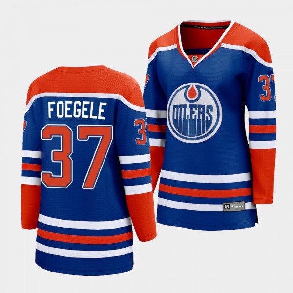 Warren Foegele Oilers 2022-23 Home Premier Women J...