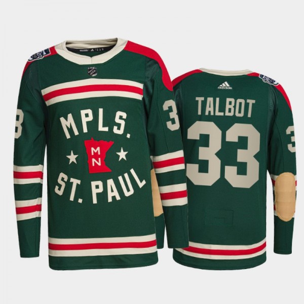 Minnesota Wild Cam Talbot #33 2022 Winter Classic Green Authentic Jersey
