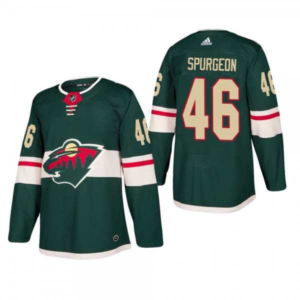 Men's Minnesota Wild Jared Spurgeon #46 Home Green Authentic Player Cheap Jersey