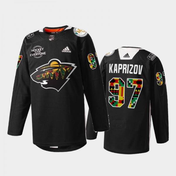 Minnesota Wild Kirill Kaprizov #97 Black History M...