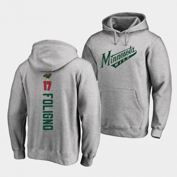 Marcus Foligno Minnesota Wild Personalized Playmaker Gray Pullover Hoodie