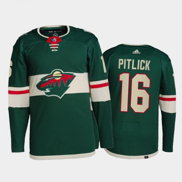 Rem Pitlick Minnesota Wild Primegreen Authentic Pro Jersey 2021-22 Green #16 Home Uniform