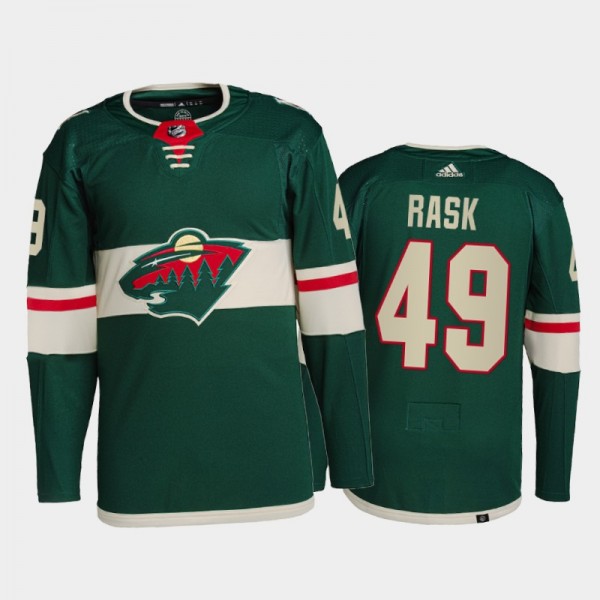 Victor Rask Minnesota Wild Primegreen Authentic Pro Jersey 2021-22 Green #49 Home Uniform