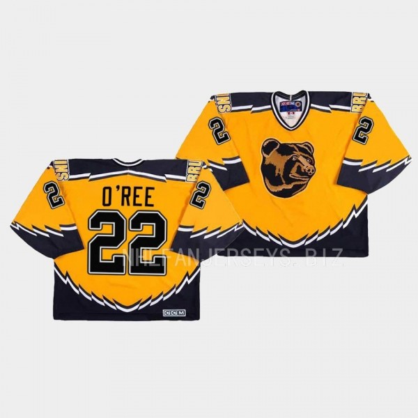 Willie O'Ree Boston Bruins Throwback Gold #22 Jers...