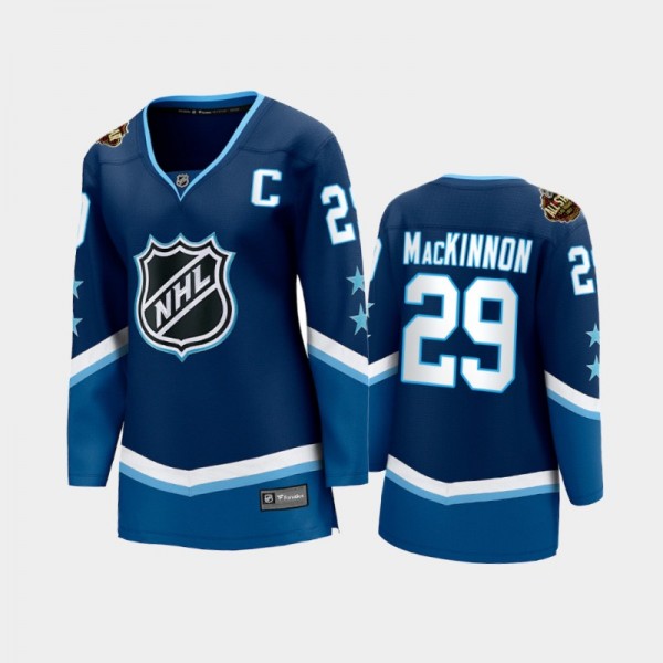 Women Colorado Avalanche Nathan MacKinnon #29 2022 NHL All-Star Western Jersey Blue