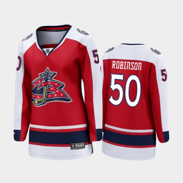 Women Columbus Blue Jackets Eric Robinson #50 2021 Special Edition Jersey - Red