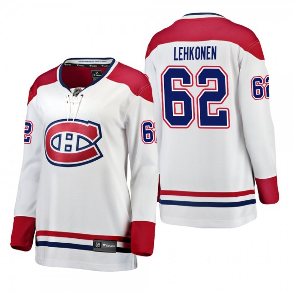 Women's Artturi Lehkonen #62 Montreal Canadiens Aw...