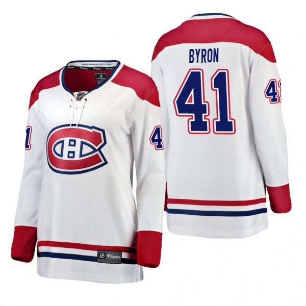Women's Paul Byron #41 Montreal Canadiens Away Bre...