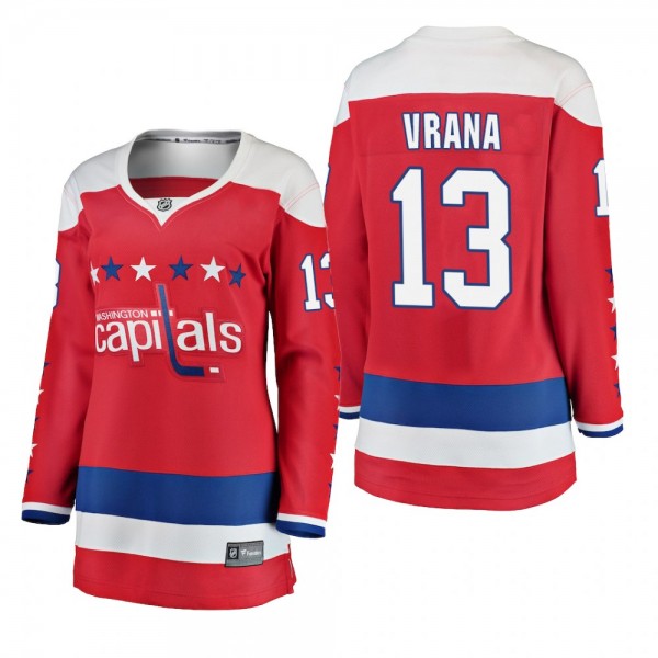Women's Jakub Vrana #13 Washington Capitals 2018-19 Alternate Fanatics Breakaway Player Red Bargain Jersey