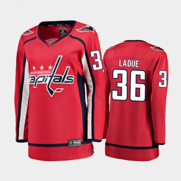 2020-21 Women's Washington Capitals Paul LaDue #36 Home Breakaway Player Jersey - Red