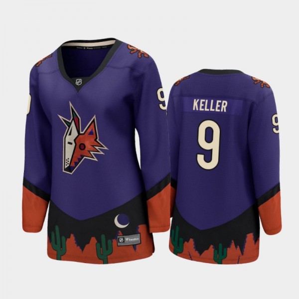 Women Arizona Coyotes Clayton Keller #9 2021 Special Edition Jersey - Purple