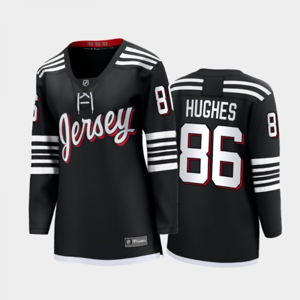 Women New Jersey Devils Jack Hughes #86 Alternate ...